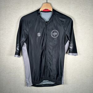 Siroko Cycling Jersey Mens Large Black Short Sleeve Zip Front Performance